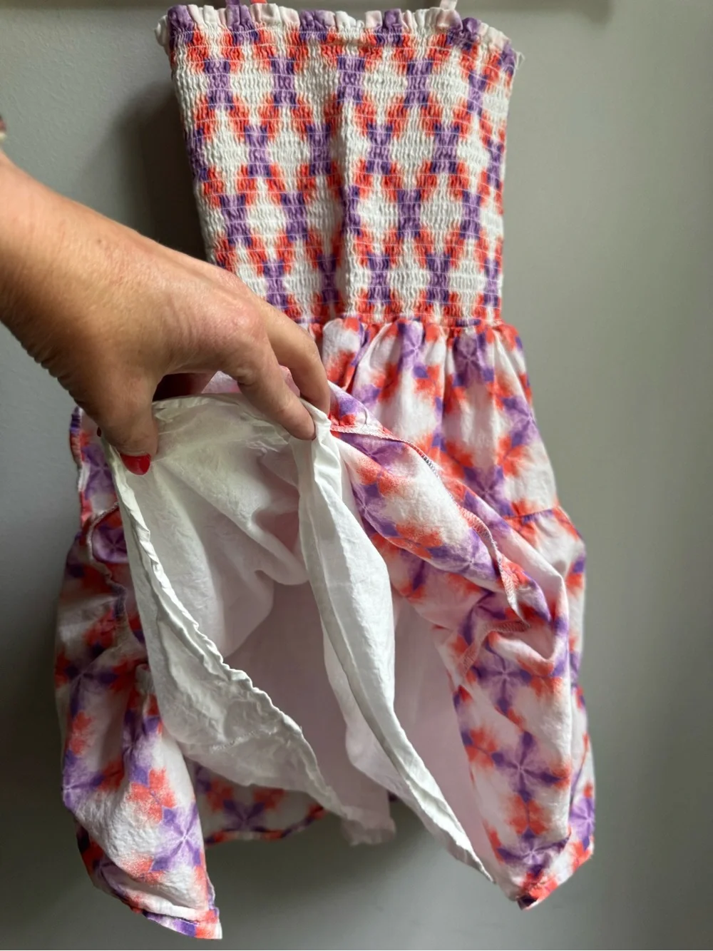 Janie and Jack Pink & Purple Tie-Dye Smocked Sundress Beach Sunday Dress
